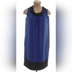 5/$25 Maggy London Blue Casual Knee Length Sleeveless Tunic Dress